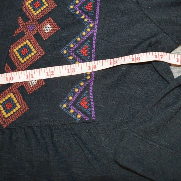 prAna Mira Cover Up Embroidered Boho Slub Tunic Top Dress Medium - Picture 4 of 10